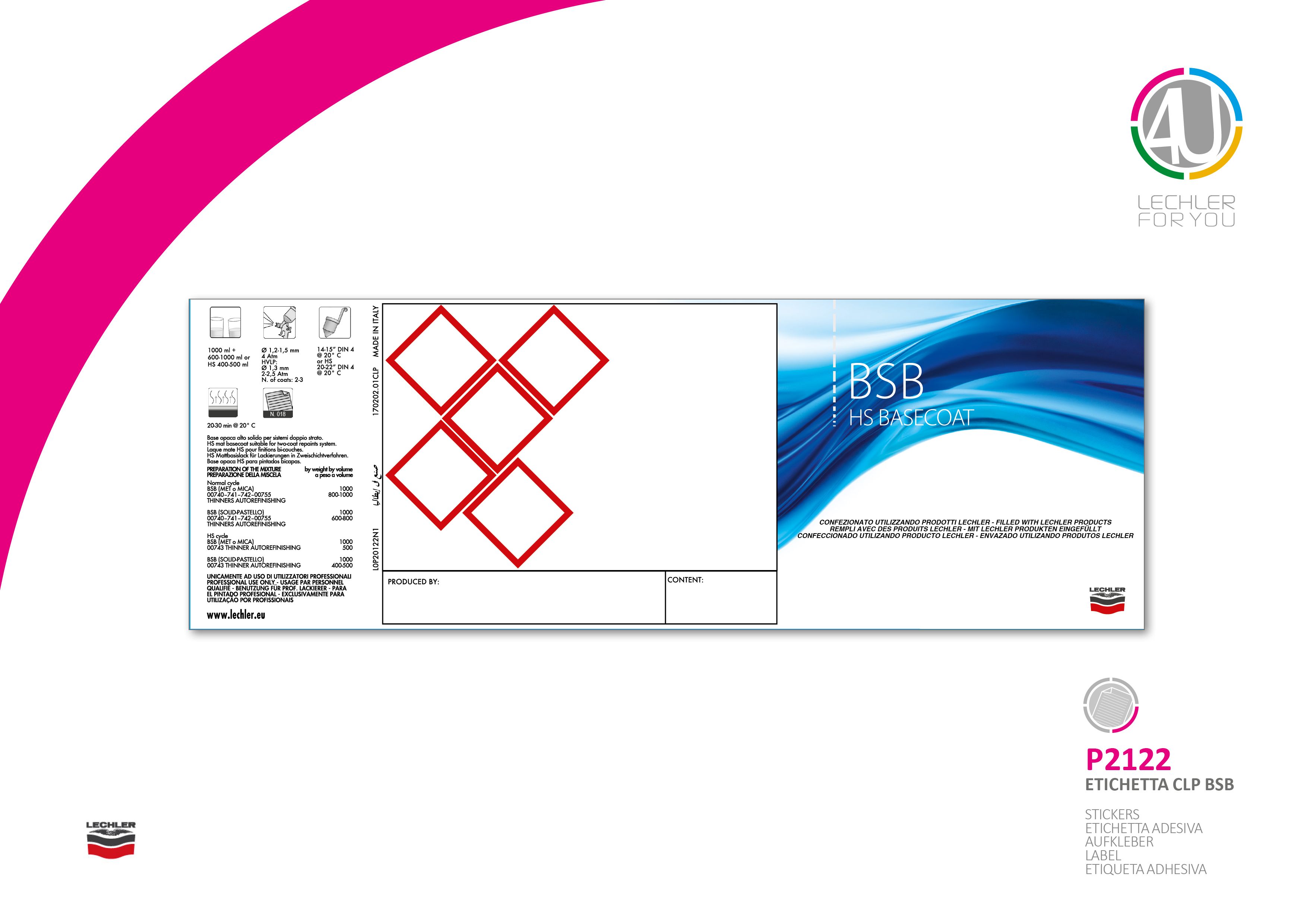 Lechler BSB-Label für Dose