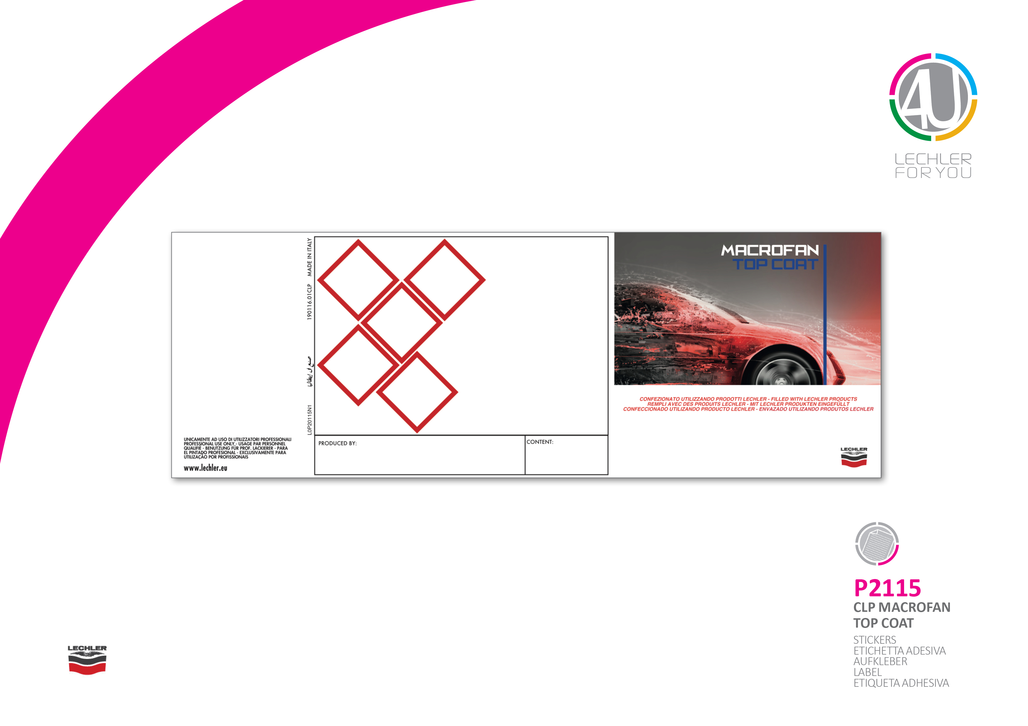 Lechler Macrofan Label für Dose