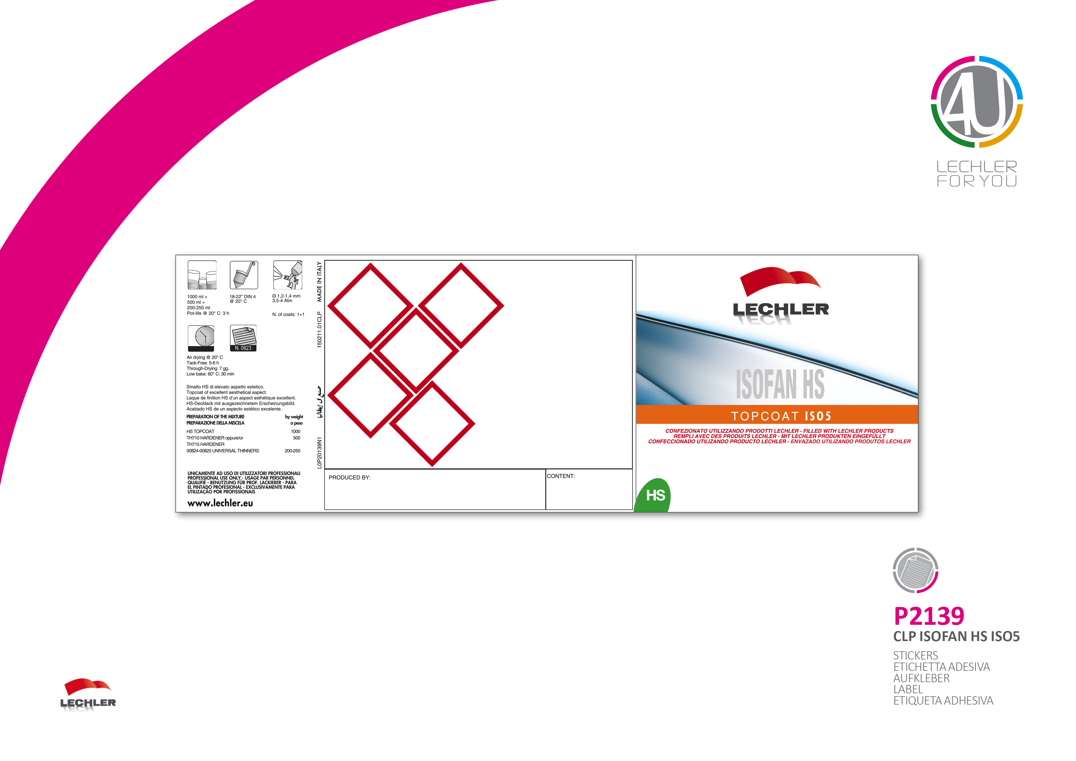 Isofan HS Topcoat ISO5-Etikett für Dose