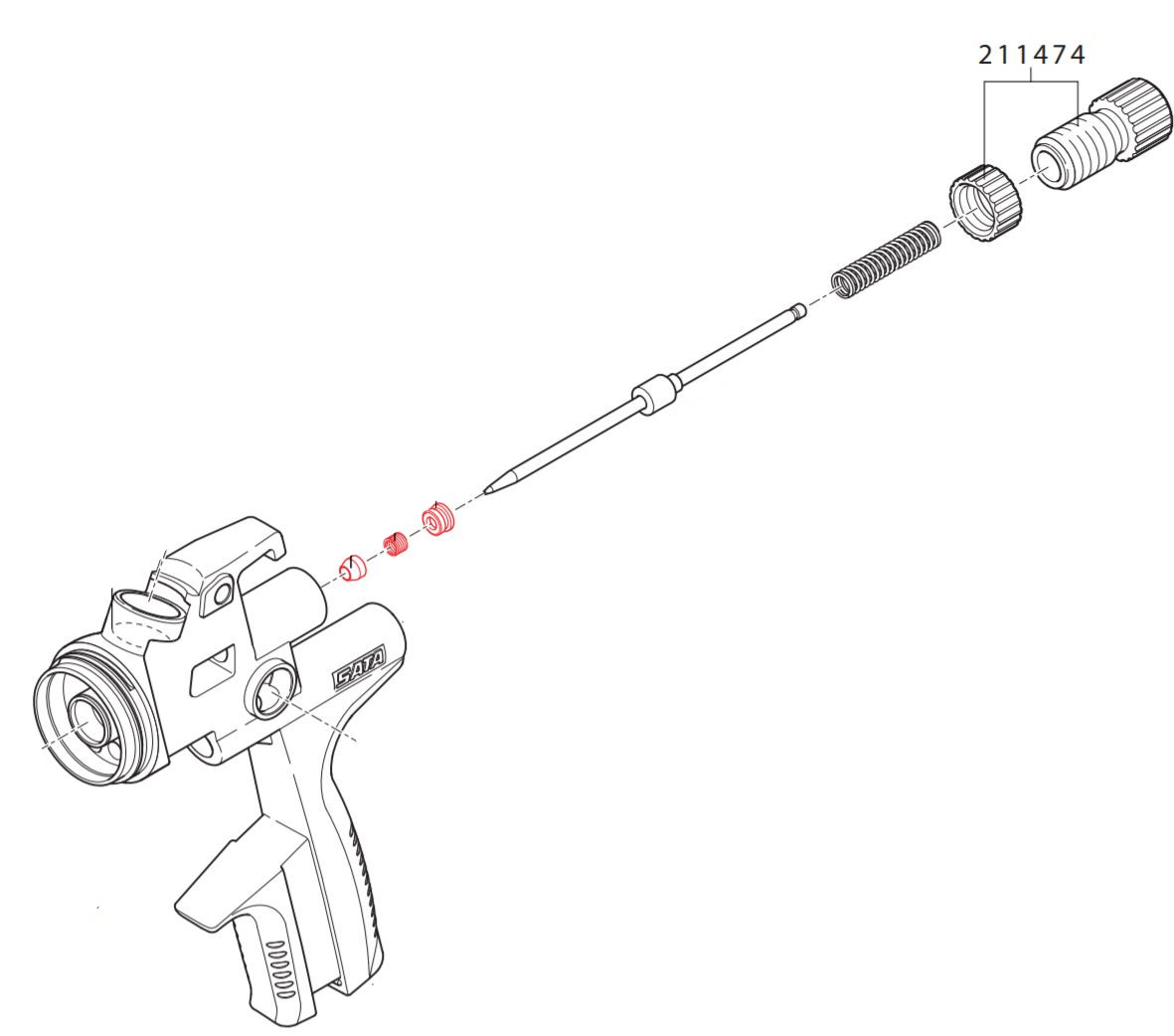 Materialflussregelung Gegenmutter 211474